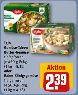 REWE DE Iglo Gemüse-Ideen Butter-Gemüse oder Rahm-Königsgemüse tilbud