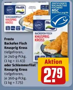 REWE DE Frosta Backofen Fisch Knusprig Kross oder Schlemmerfilet Knusprig Kross tilbud