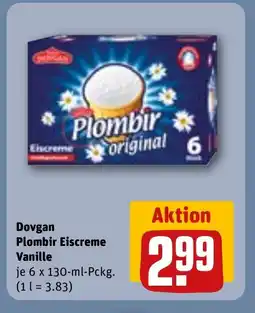 REWE DE Dovgan Plombir Eiscreme Vanille tilbud