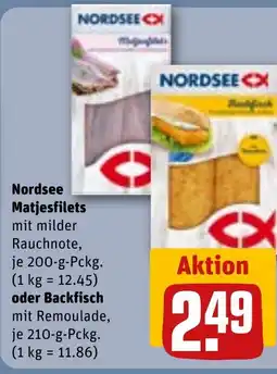 REWE DE Nordsee Matjesfilets oder Backfisch tilbud