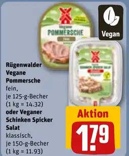 REWE DE Rügenwalder Vegane Pommersche oder Veganer Schinken Spicker Salat tilbud