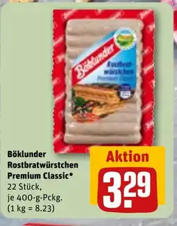 REWE DE Böklunder Rostbratwürstchen Premium Classic tilbud