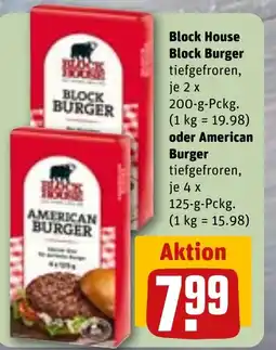REWE DE Block House Block Burger oder American Burger tilbud