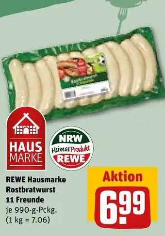 REWE DE REWE Hausmarke Rostbratwurst 11 Freunde tilbud