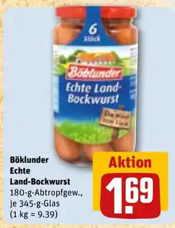 REWE DE Boblunder Echte Land- Bockwurst tilbud