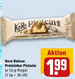 REWE DE Koro Deluxe Proteinbar Pistazie tilbud