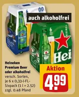 REWE DE Heineken Premium Beer oder alkoholfrei tilbud