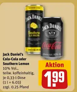 REWE DE Jack Daniel's Cola-Cola oder Southern Lemon tilbud