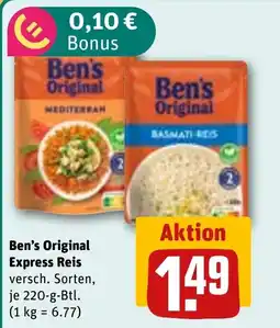 REWE DE Ben's Original Express Reis tilbud