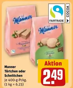 REWE DE Manner Törtchen oder Schnittchen tilbud