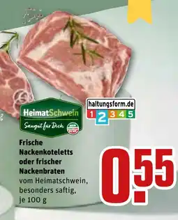 REWE DE Frische Nackenkoteletts oder frischer Nackenbraten tilbud