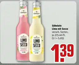 REWE DE Söhnlein Limo mit Secco tilbud
