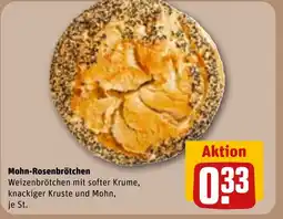 REWE DE Mohn-Rosenbrötchen tilbud