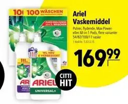 Citti Ariel Vaskemiddel tilbud