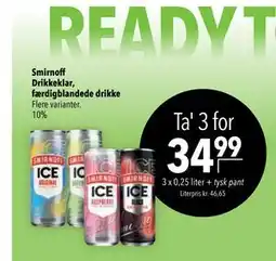 Citti Smirnoff Drikkeklar, færdigblandede drikke tilbud