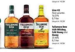Citti Tullamore Dew Irish Whiskey, Café Honey eller Honey tilbud