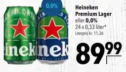 Citti Heineken Premium Lager eller 0,0% tilbud