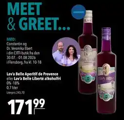 Citti Lav’a Belle Aperitif de Provence eller Lav’a Belle Liberté alkoholfri tilbud
