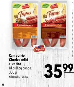 Citti Campofrio Chorizo mild eller Hot tilbud