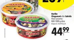 Citti Haribo Vingummi eller lakrids tilbud