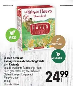 Citti Le Pain de fleurs Økologisk knækbrød af boghvede eller kastanje tilbud