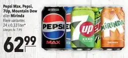 Citti Pepsi Max, Pepsi, 7Up, Mountain Dew eller Mirinda tilbud