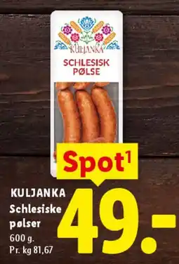 Lidl Schlesiske pølser tilbud