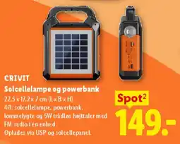 Lidl Solcellelampe og powerbank tilbud