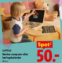 Lidl LUPILU bærbar computer / læringskalender tilbud