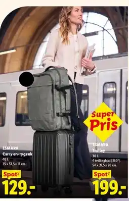 Lidl ESMARA carry-on & trolley tilbud