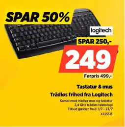 Power Logitech Tastatur & mus Trådløs frihed fra Logitech tilbud