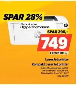 Power Hp LaserJet printer Kompakt LaserJet printer tilbud