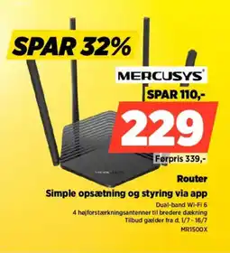 Power Mercusys Router Simple opsætning og styring via app tilbud