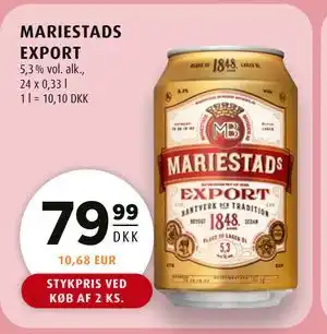 Scandinavian Park MARIESTADS EXPORT tilbud