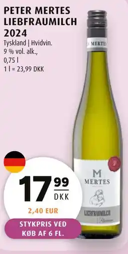 Scandinavian Park PETER MERTES LIEBFRAUMILCH 2024 tilbud