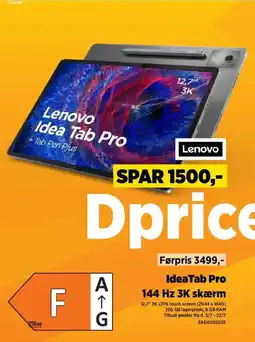 Power Lenovo IdeaTab Pro 144 Hz 3K skærm tilbud