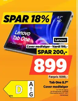 Power Lenovo Tab One 8.7" Cover medfølger tilbud
