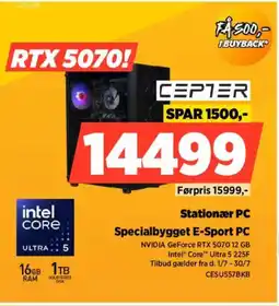 Power Cepter Stationær PC Specialbygget E-Sport PC tilbud