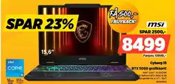 Power Msi Cyborg 15 RTX 5060 grafikkort! tilbud