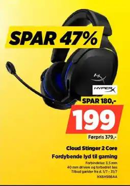 Power Hyper Cloud Stinger 2 Core Fordybende lyd til gaming tilbud