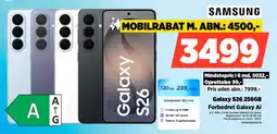 Power Samsung Galaxy S26 256GB Forbedret Galaxy Al tilbud
