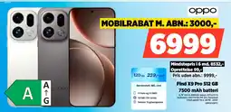 Power Oppo Find X9 Pro 512 GB 7500 mAh batteri tilbud