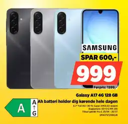 Power Samsung Galaxy A17 4G 128 GB Ah batteri holder dig kørende hele dagen tilbud