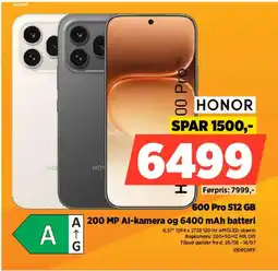 Power Honor 600 Pro 512 GB 200 MP Al-kamera og 6400 mAh batteri tilbud