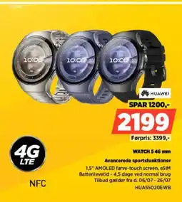 Power Huawei WATCH 546 mm Avancerede sportsfunktioner tilbud