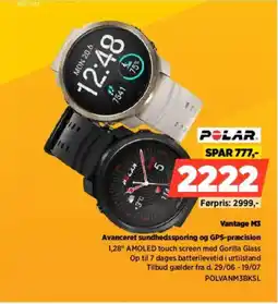 Power Polar Vantage M3 Avanceret sundhedssporing og GPS-præcision tilbud