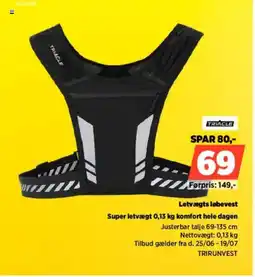 Power Triacle Letvægts løbevest Super letvægt 0,13 kg komfort hele dagen tilbud