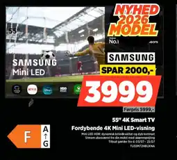 Power SAMSUNG 55" 4K Smart TV Fordybende 4K Mini LED-visning tilbud