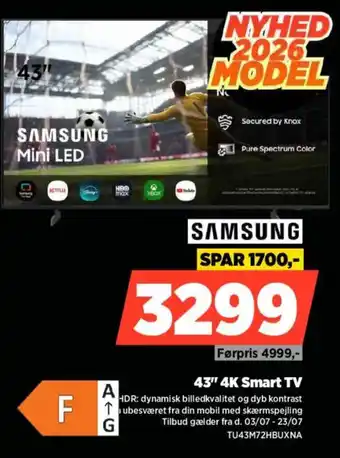 Power SAMSUNG 43" 4K Smart TV tilbud