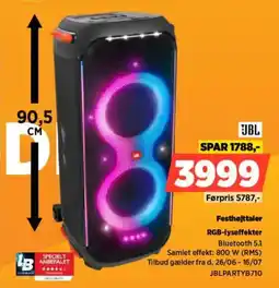Power JBL Festhøjttaler RGB-lyseffekter tilbud